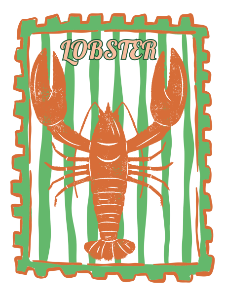 Bügelbild Lobster Grün